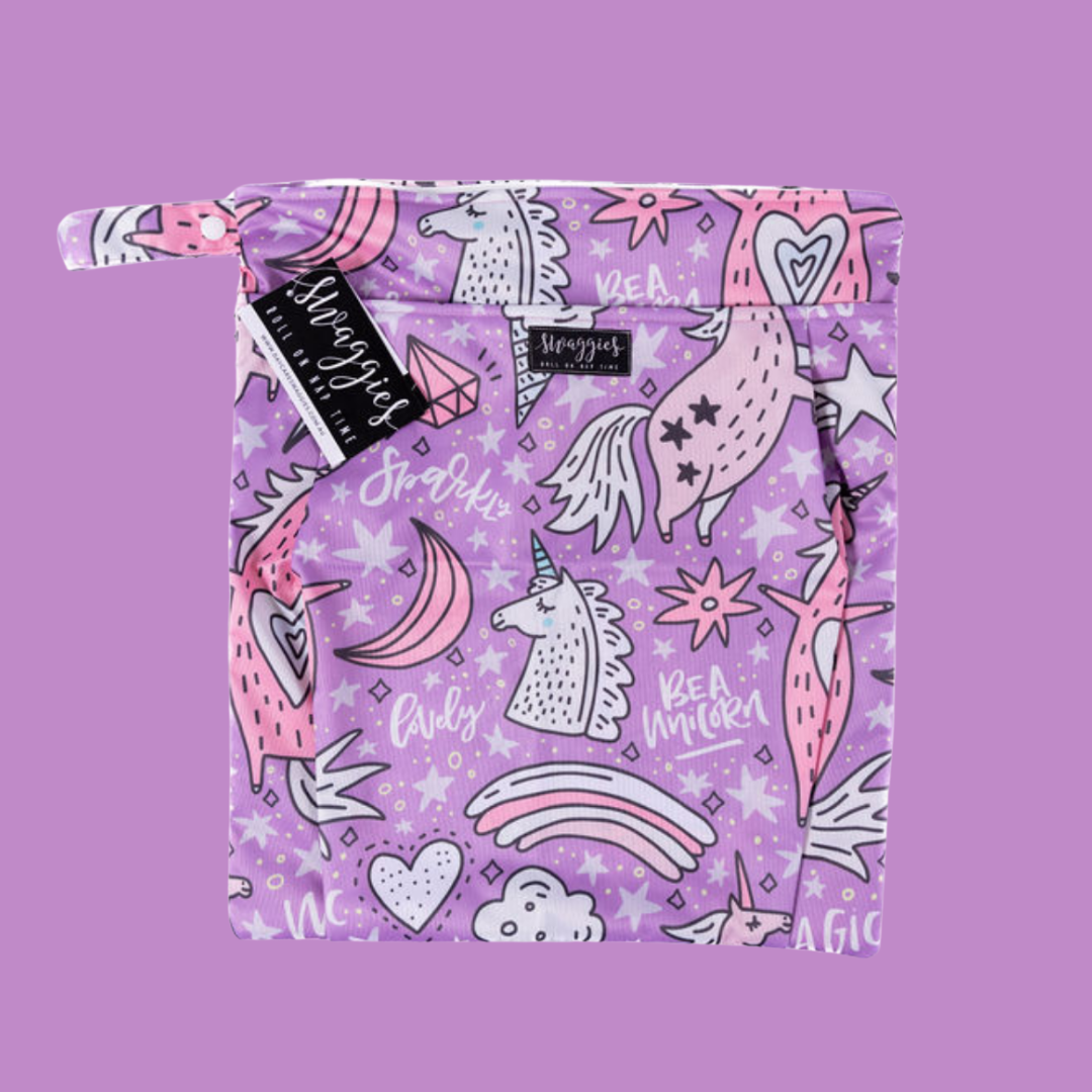 Unicorn Magic dual pocket wetbag
