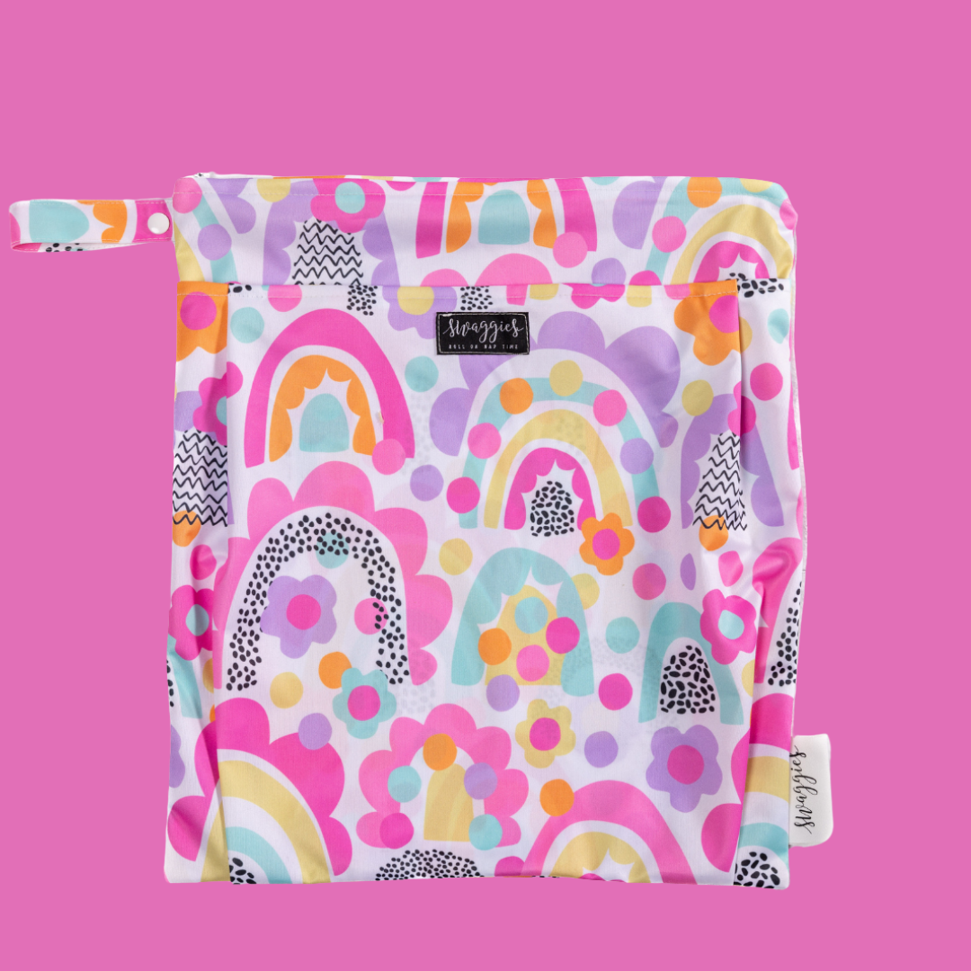Rainbow Love dual pocket wetbag