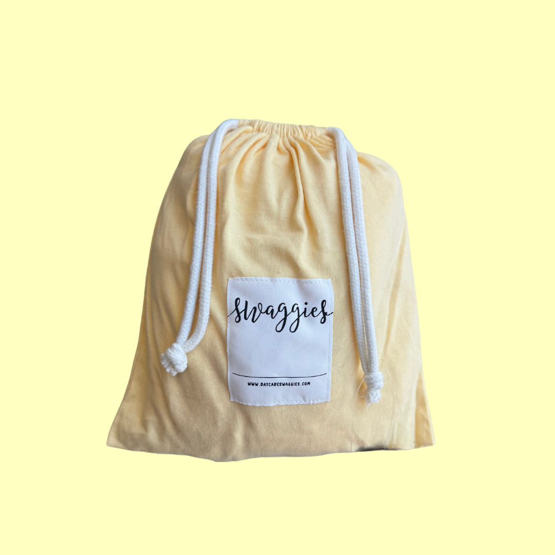 Lemon Meringue jersey cotton daycare compact cot sheet