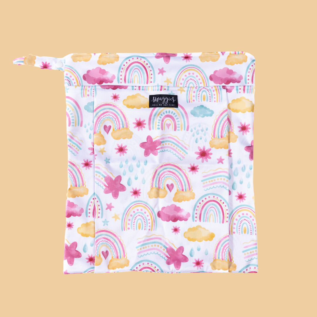 Rainbow Sparkles dual pocket wetbag