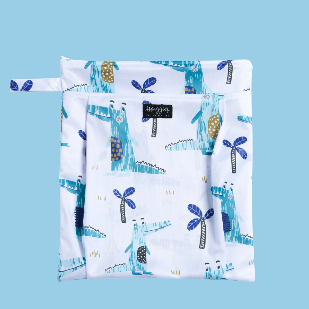 Crikey Crocs dual pocket wetbag