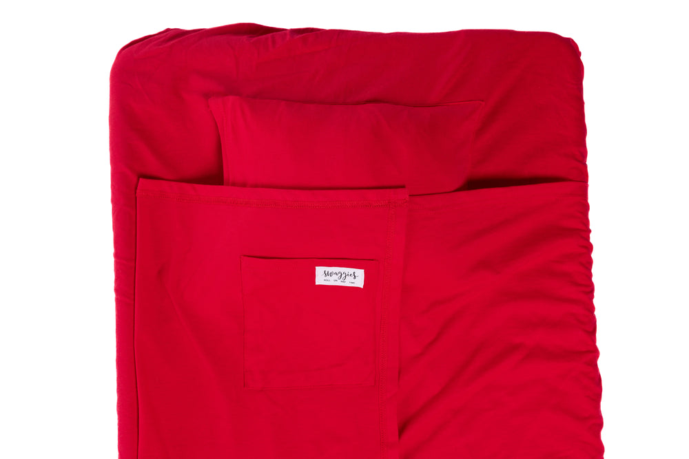 BRIGHT RED DAYCARE SHEET SET