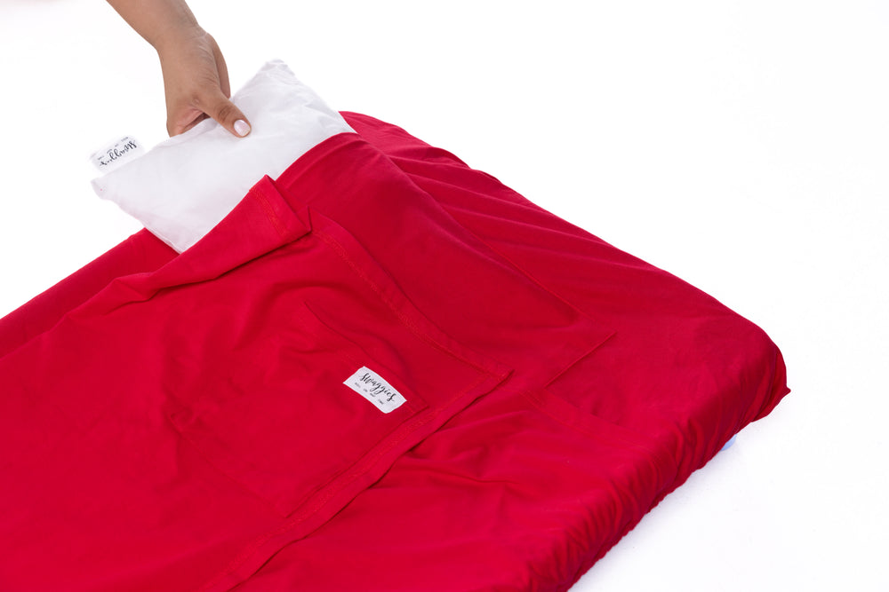 BRIGHT RED DAYCARE SHEET SET