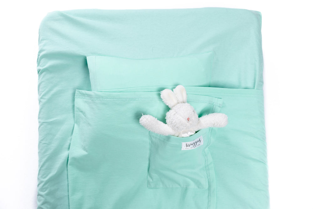 PRE ORDER LATE MAY - PEPPERMINT SLICE DAYCARE SHEET SET