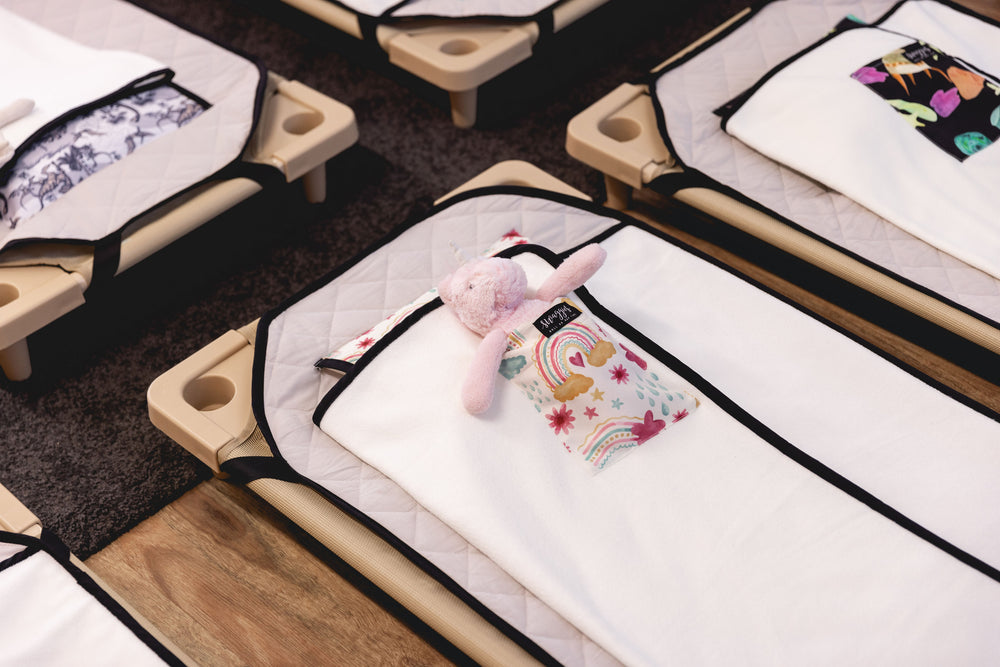 PRE ORDER DUE MID MAY: RAINBOW SPARKLES DAYCARE BEDDING SWAGGIE