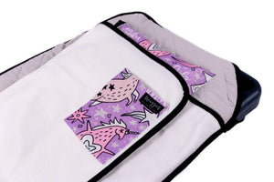 
            
                Load image into Gallery viewer, FACTORY SECONDS: UNICORN MAGIC DAYCARE BEDDING SWAGGIE
            
        